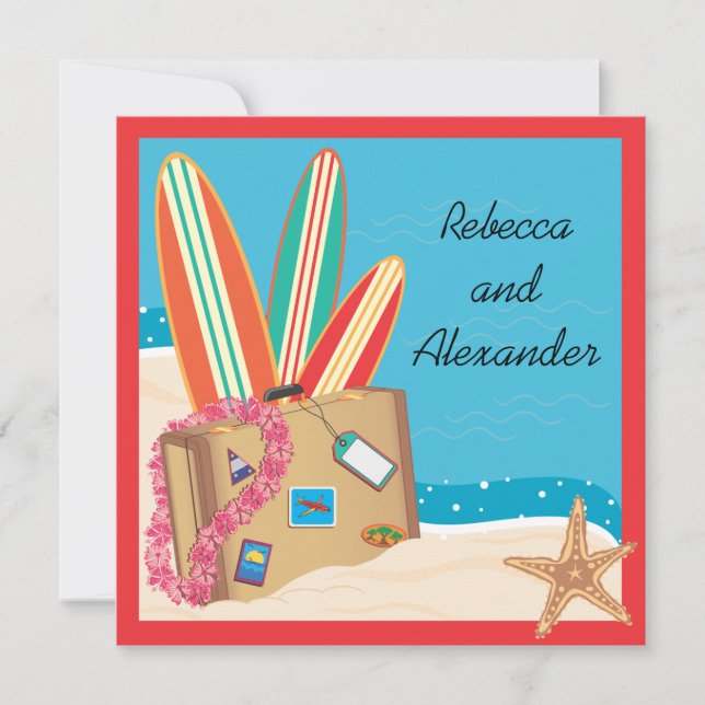 Invitation de destination pour la réception de mar (Devant)