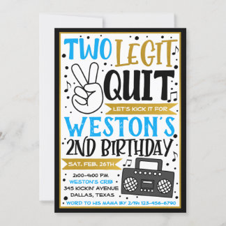 Invitation de deux Legit to Quit, Invitation du 2e