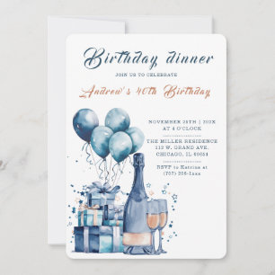 Invitation de dîner d'anniversaire modifiable