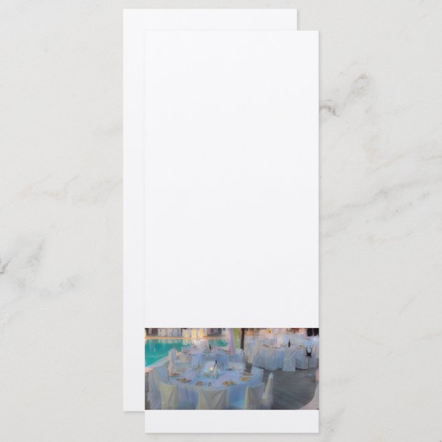 INVITATION DE DÎNER DE MARIAGE DE POOLSIDE (Devant / Derrière)