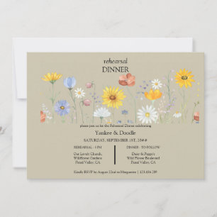 Invitation de dîner de mariage printanier aux fleu