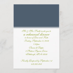 Invitation de dîner de répétition