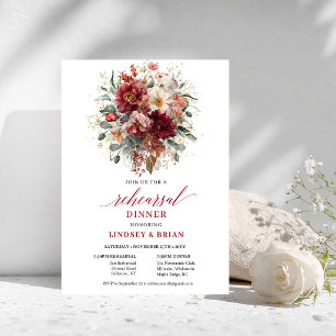 Invitation de dîner de répétition automnal Bourgog