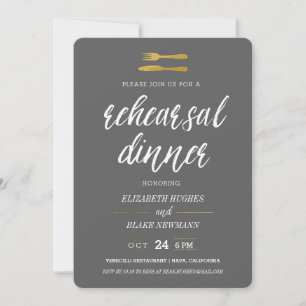 Invitation de dîner de répétition d'aluminium de