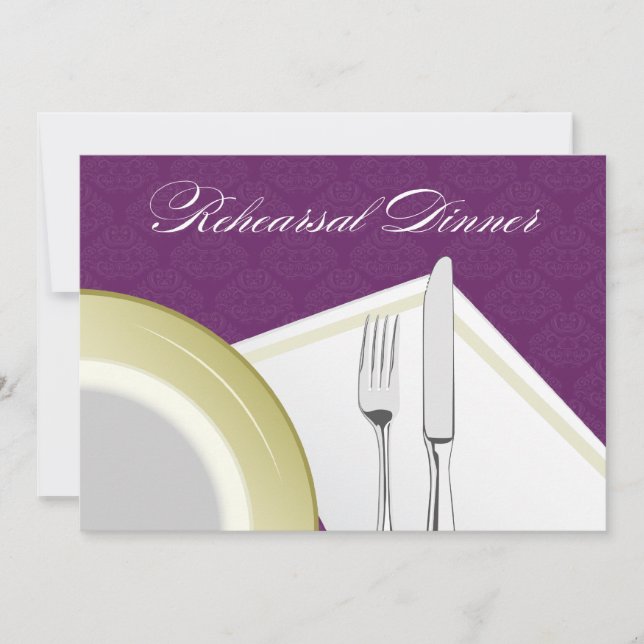 Invitation de dîner de répétition de couvert (Devant)