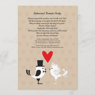 Invitation de dîner de répétition d'inséparables