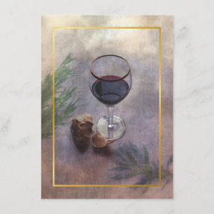 invitation de dîner de vin et d'ail