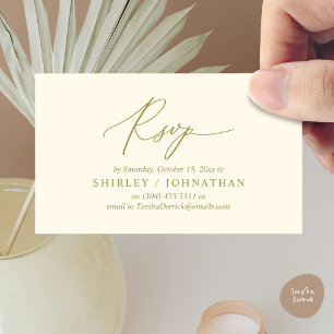 Invitation de dîner Mariage RSVP romantique modern
