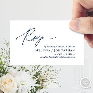 Invitation de dîner Mariage RSVP romantique modern