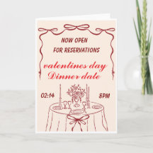 Invitation de dîner romantique de la Saint-Valenti