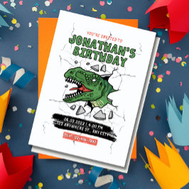 Invitation de Dinosaur Editable, parti Anniversair