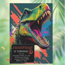 Invitation de dinosaures, Invitations d'anniversai
