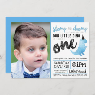 Invitation de dinosaures Stomp et Chomp Premier an