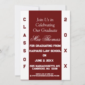Invitation de diplôme à deux tons