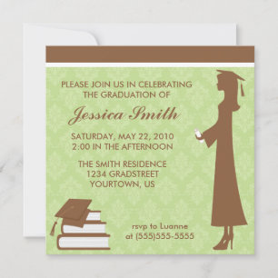 Invitation de diplôme de Damask