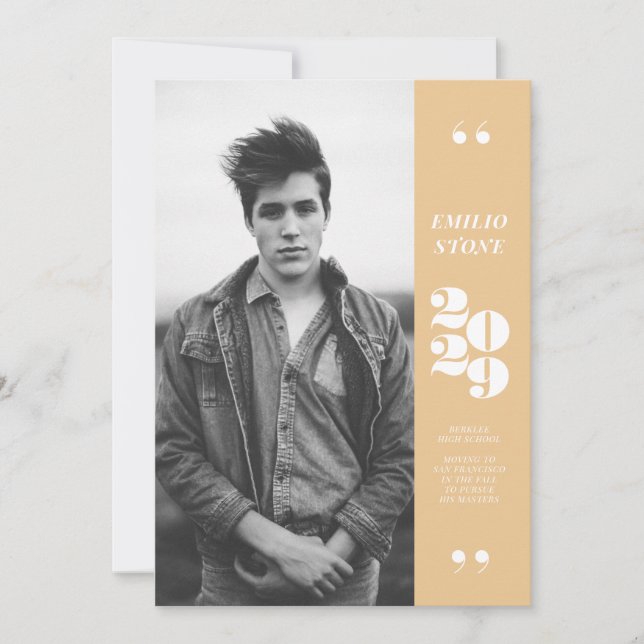 Invitation de diplôme de fin d'études (Devant)