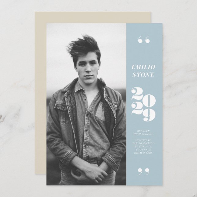 Invitation de diplôme de fin d'études (Devant / Derrière)