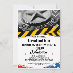 Invitation de diplôme de l'Académie de police, ave