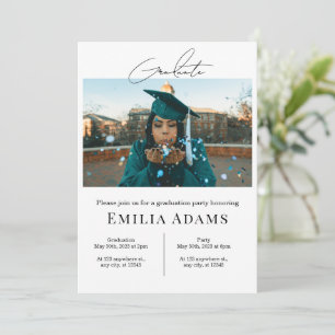 Invitation de diplôme, Moderne Photo Graduation