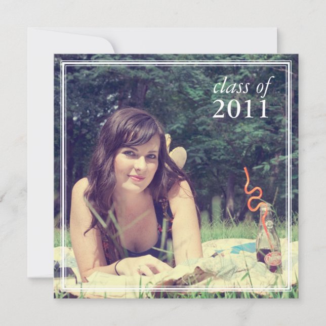 Invitation de diplôme {photo faire-part} (Devant)