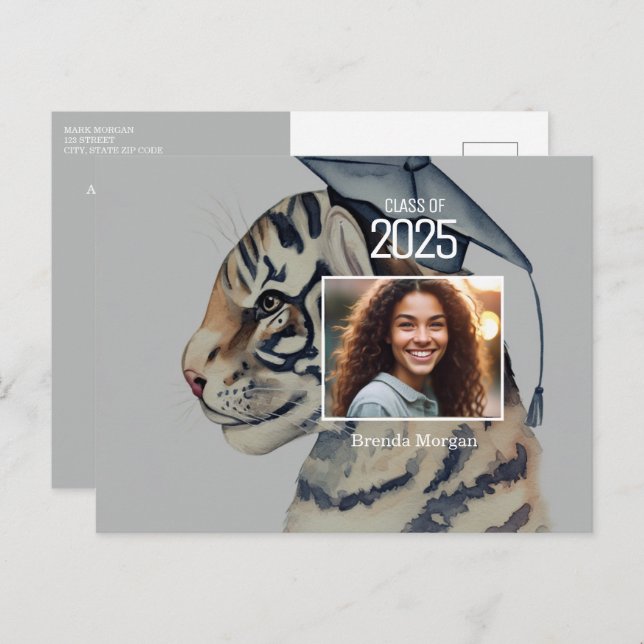 Invitation de diplôme unique avec photo (Devant / Derrière)
