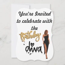 Invitation de Diva Anniversaire
