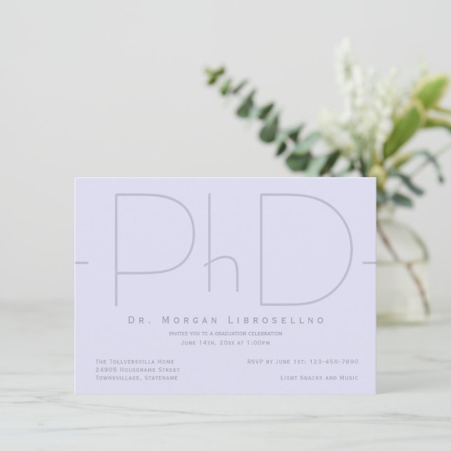 Invitation de doctorat moderne (Debout devant)