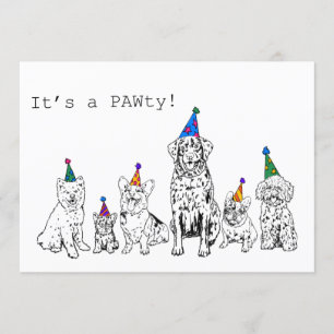 Invitation de Dog Party