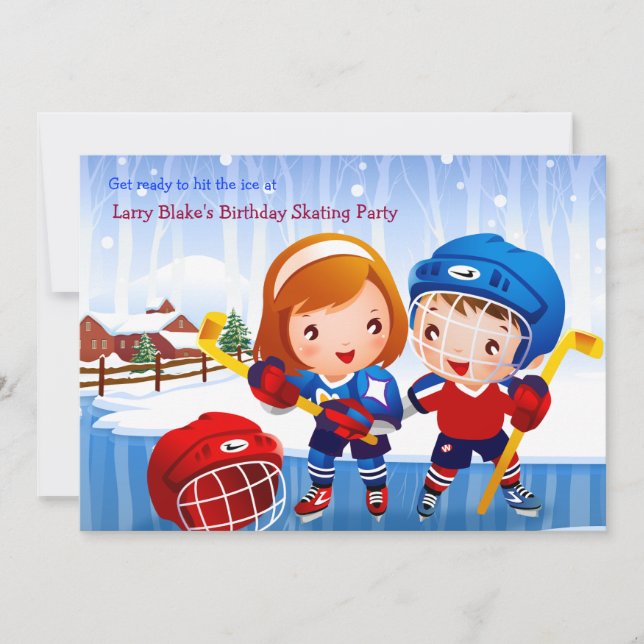 Invitation de doigts de hockey sur glace (Devant)