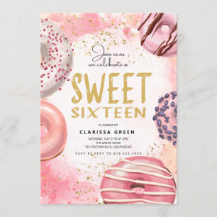 Invitation de Donut Sweet sixteen