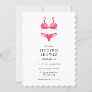Invitation de douche à lingerie violet