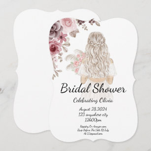 INVITATION DE DOUCHE À PONT FLORALE