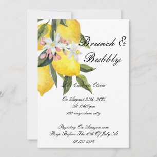 INVITATION DE DOUCHE BRIDAL LIMONCELLO