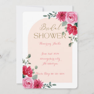 INVITATION DE DOUCHE BRIDAL ROSE