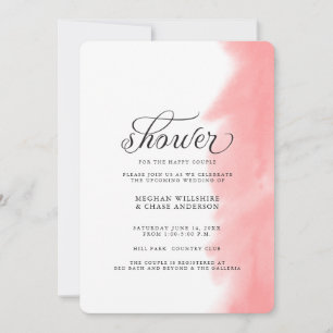 Invitation de douche   Coup de pinceau aquarelle R