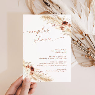 Invitation de douche Couples   Boho Co-Ed Baby sho