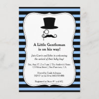 Invitation de douche de bébé de monsieur de hippie