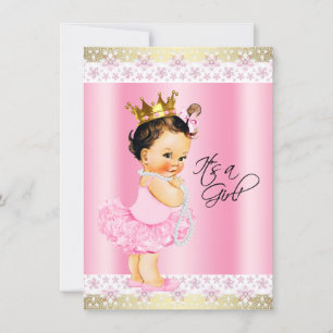 Invitation de douche de bébé fille Tutu Ballerina