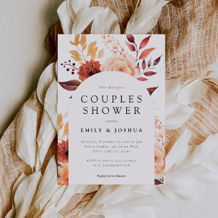 Invitation de douche de couples bohème florale d'a