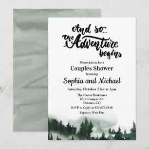 Invitation de douche de couples de forêt de montag
