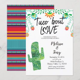 Invitation de douche de couples de taco de cactus
