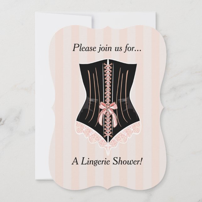 Invitation de douche de lingerie de corset de (Dos)