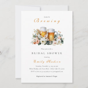 Invitation de douche de mariée à la bière Love is