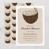 Invitation de douche de mariée à la noix de coco t
