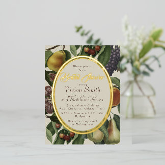 Invitation de douche de mariée aux fruits d'hiver