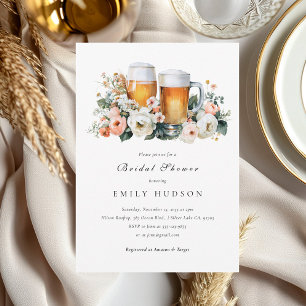 Invitation de douche de mariée bière en cours de b
