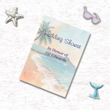 Invitation de douche de mariée côtière de plage 