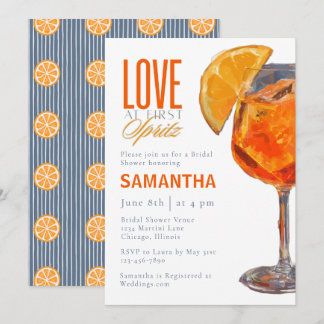 Invitation de douche de mariée Love at First Sprit