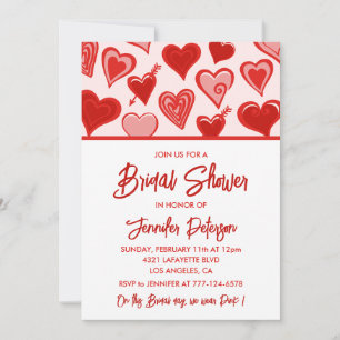 Invitation de douche de mariée pour la Saint-Valen