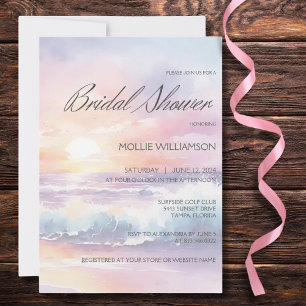 Invitation de douche de mariée Sunset Surf